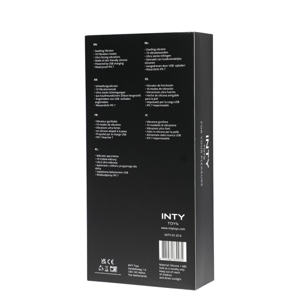 INTY Toys Schwellender Vibrator mit 10 Modi Schwarz