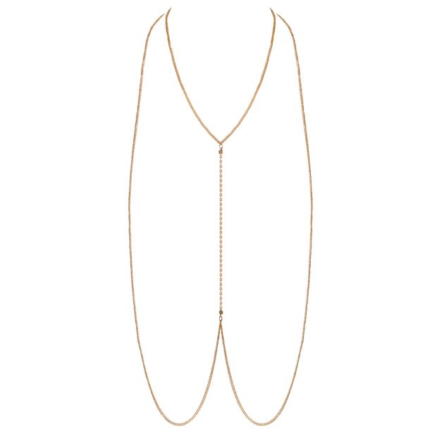 Cottelli Collection Gold colored body chain 19 cm