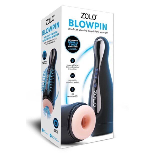 Zolo Masturbateur avec 3 modes daspiration différents et 6 modes de vibration excitants