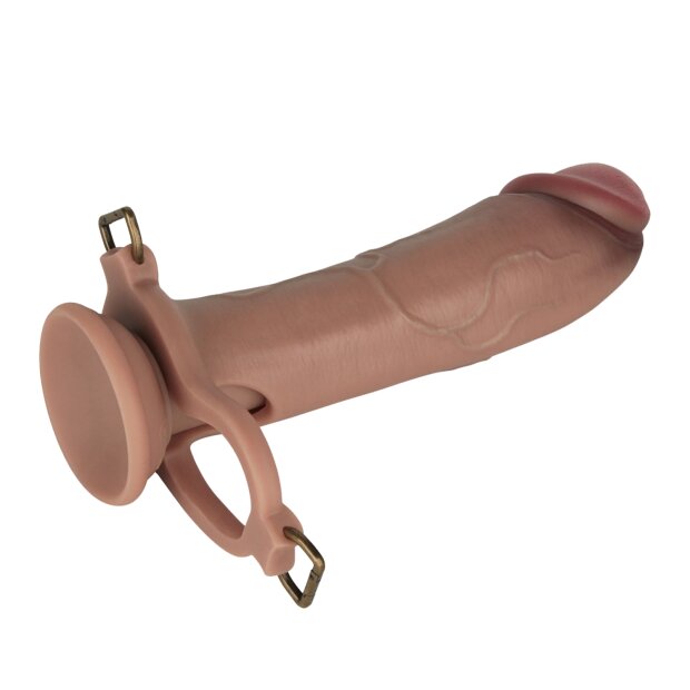 LoveToy Ingen Strap-On avec Godemichet Creux Beige 25,5 cm Ø 6,7 cm Tour de Taille 101,5 cm