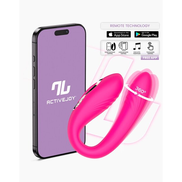 IY Couty Pärchenvibrator App-gesteuert Pink 10.3 cm Ø 3,4 cm