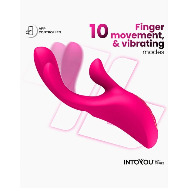 IY Derek Vibrator with Finger Motion and App Control Pink 18 cm Ø 5.5 cm