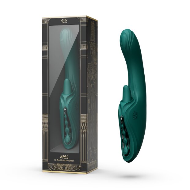 Vibromasseur Zalo Ares G-Spot Rabbit avec application de contrôle 24,6 cm vert