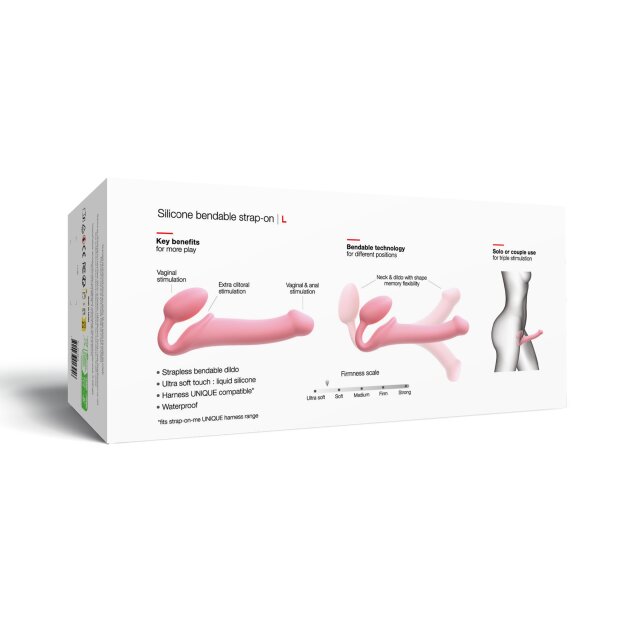 Strap-On-Me Biegsamer Strap-On Dildo Pink 15,7 cm