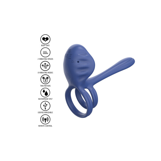 XOCOON Couples Slimline Vibratorring 11 cm Blau