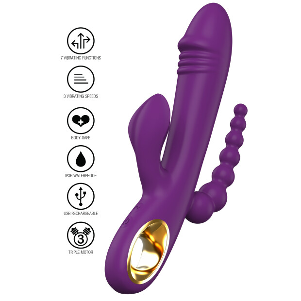 TOYJOY Vibrator mit Klitoris und Analstimulation Lila