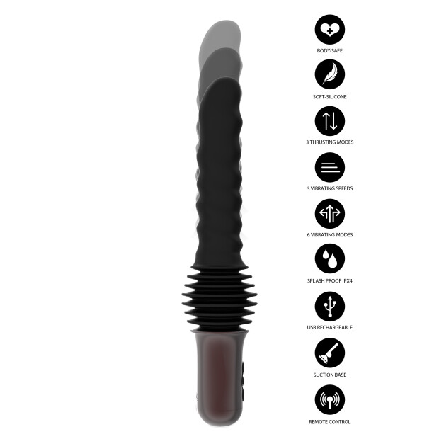 Hidden Desire Anal Power Stoßvibrator 37 cm  ø 5 cm Schwarz