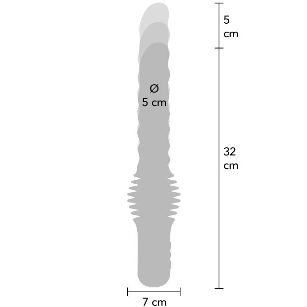 Hidden Desire Anal Power Stoßvibrator 37 cm  ø 5 cm Schwarz