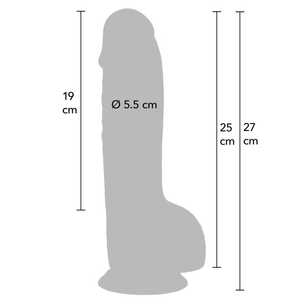 Hidden Desire Dildo with Suction Cup 27 cm Beige