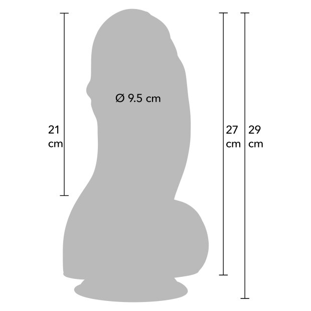 Hidden Desire Dildo mit Saugnapf 29 cm Schwarz