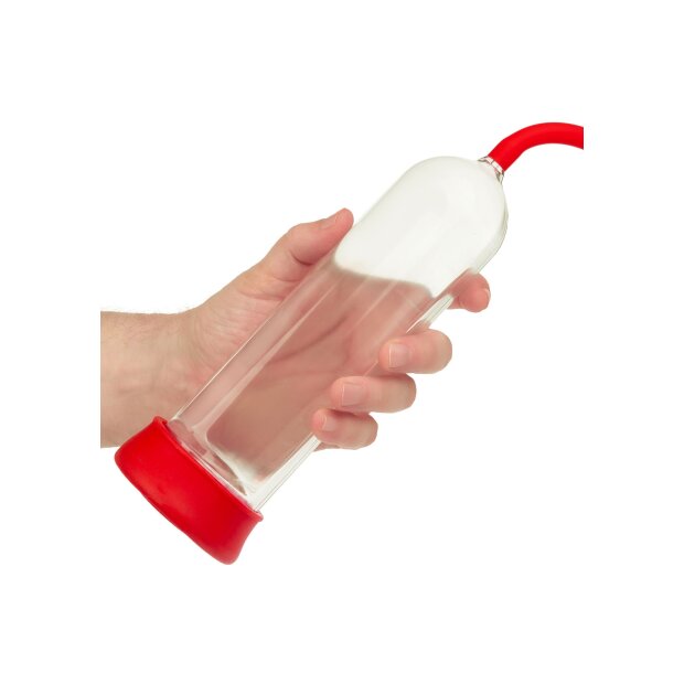 CalExotics Pompe à Pénis Magnified Pump Rouge 21,5 cm Ø 7 cm