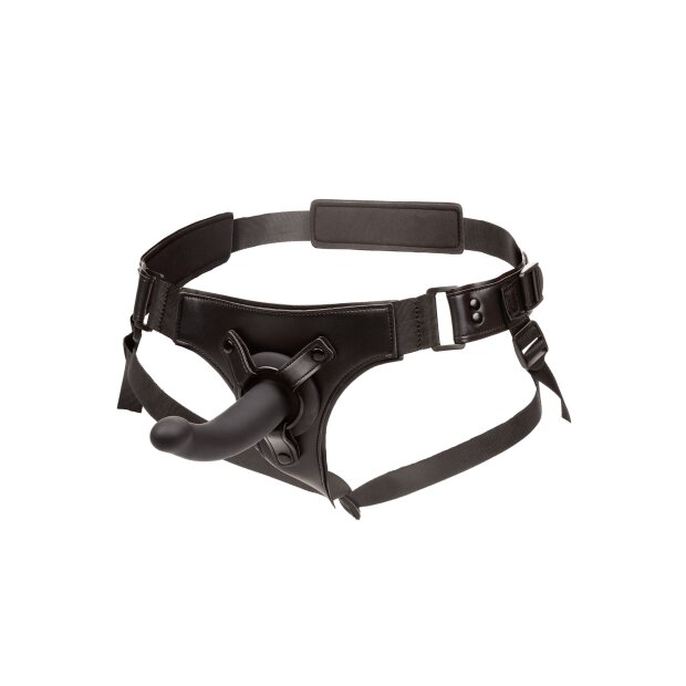 CalExotics Jock Strap-On mit Silikondildo Schwarz 15,3 cm Ø  3,8 cm Taille 165 cm