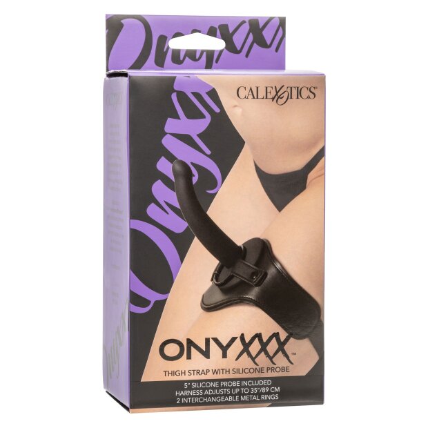 CalExotics Strap-On Dildo with Thigh Harness Black 12.8 cm Ø 3.3 cm Thigh 89 cm