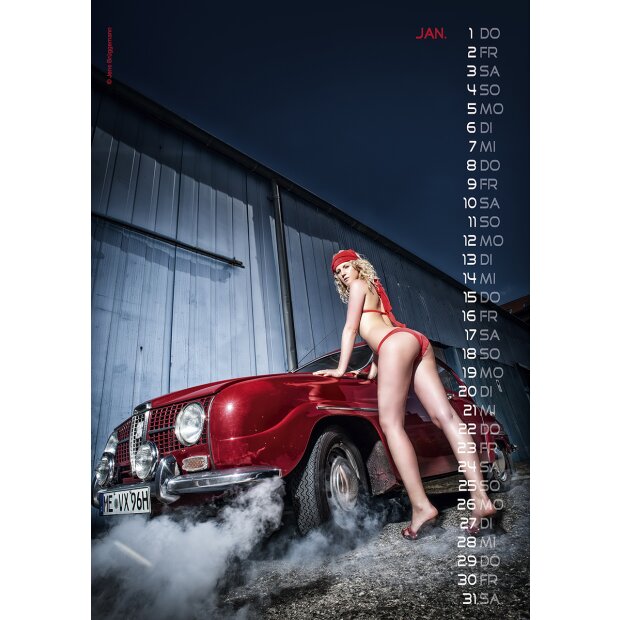 PIN-UP Kalender Oldtimer and Girls 2026