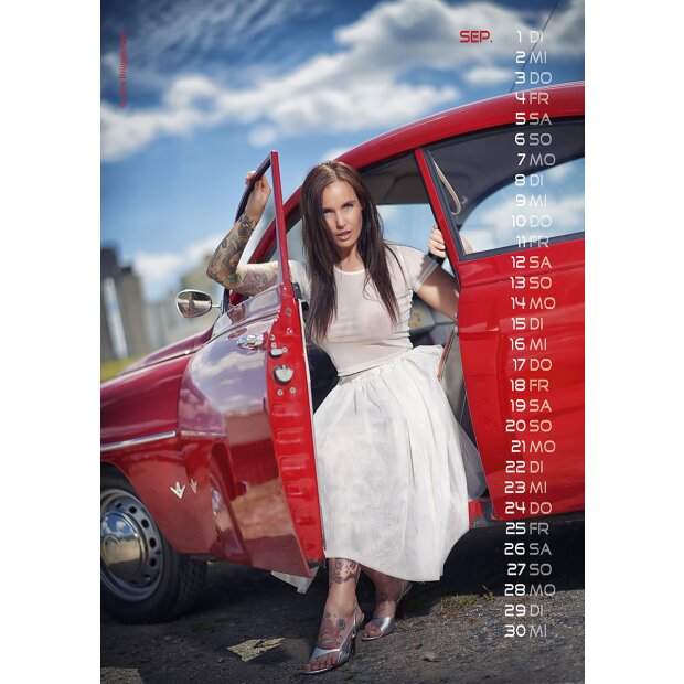 PIN-UP Kalender Oldtimer and Girls 2026