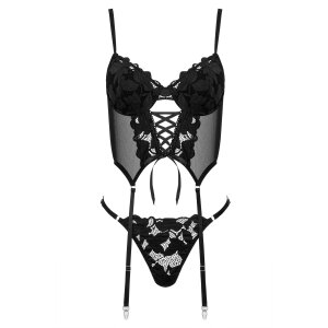 KOTEK Ensemble de lingerie L/XL en noir