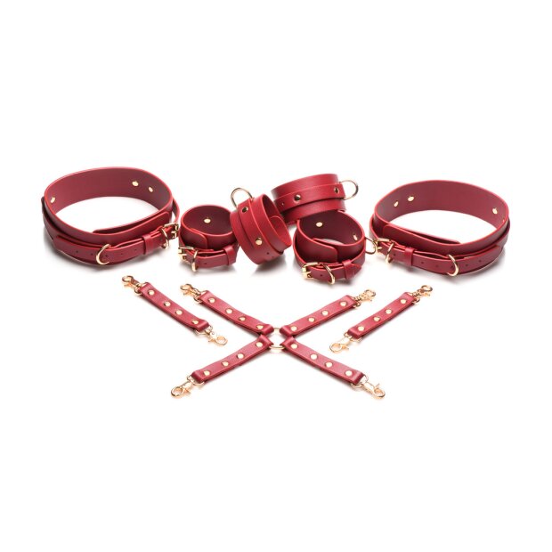 XR Brands Ensemble de bondage rouge
