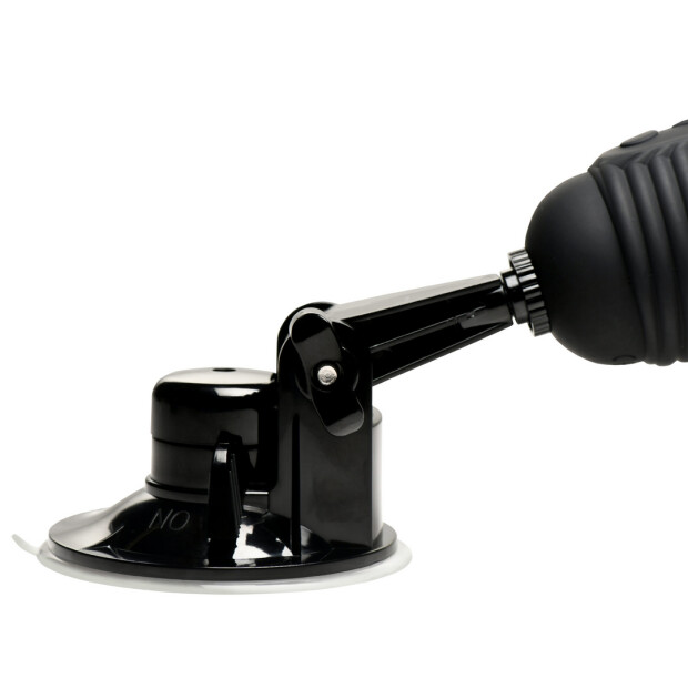 XR Brands Vibrierender und stoßender Silikondildo mit Fernbedienung Schwarz