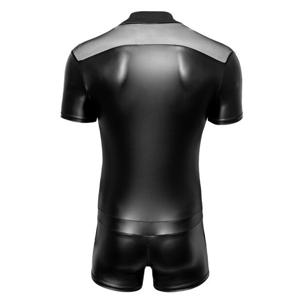 Svenjoyment Combinaison courte moulante à col montant L