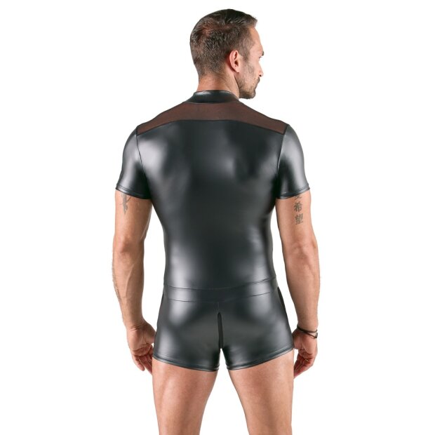 Svenjoyment Form fitting short jumpsuit with stand up collar XL