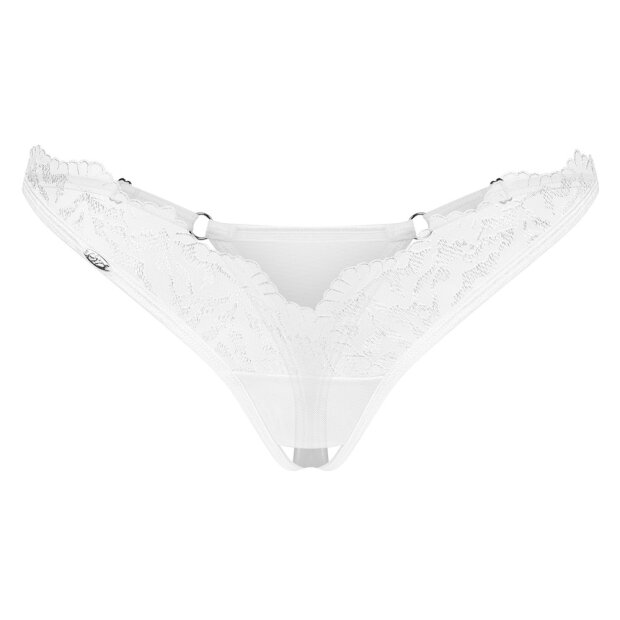 Obsessive open crotch thong White 2XL/3XL