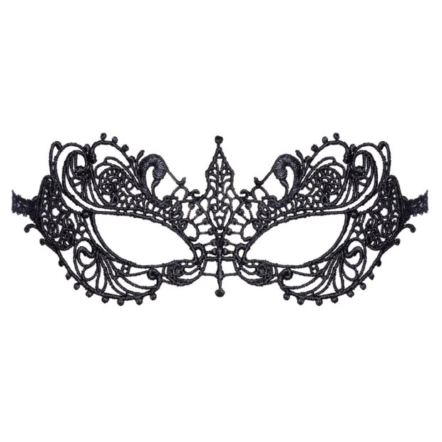 Cottelli Collection embroidered eye mask Black