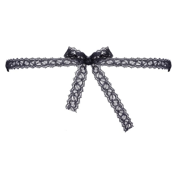 Cottelli Collection embroidered eye mask Black