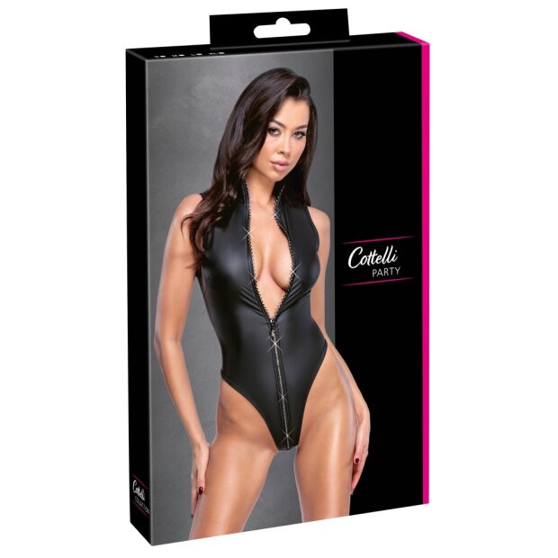 Cottelli Collection Body mit Stehkragen Schwarz XL