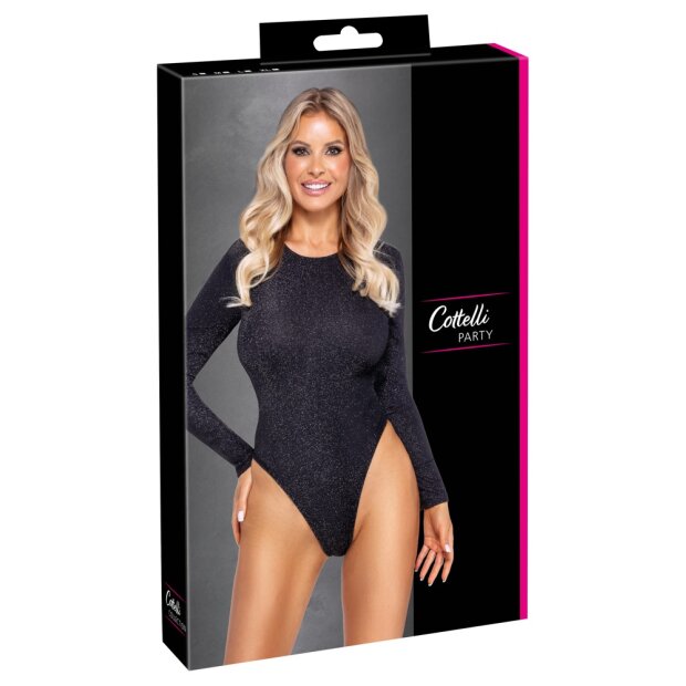 Cottelli Collection Body à manches longues avec paillettes XL