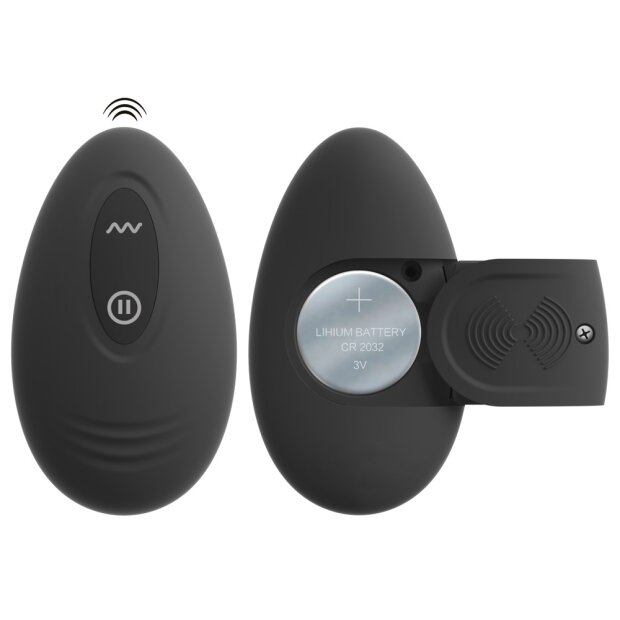 ANOS vibrating anal plug with flexible anchor arms Ø max. 3.8 cm Black