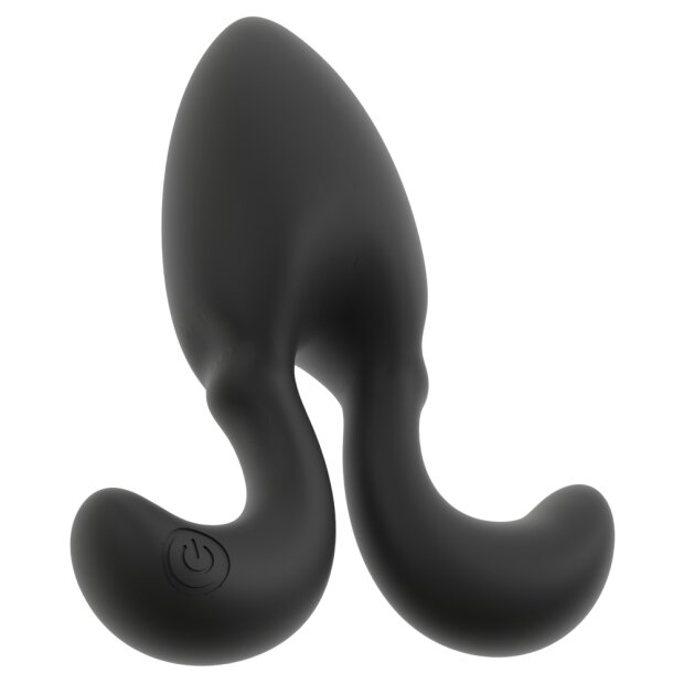 ANOS vibrating anal plug with flexible anchor arms Ø max. 3.8 cm Black