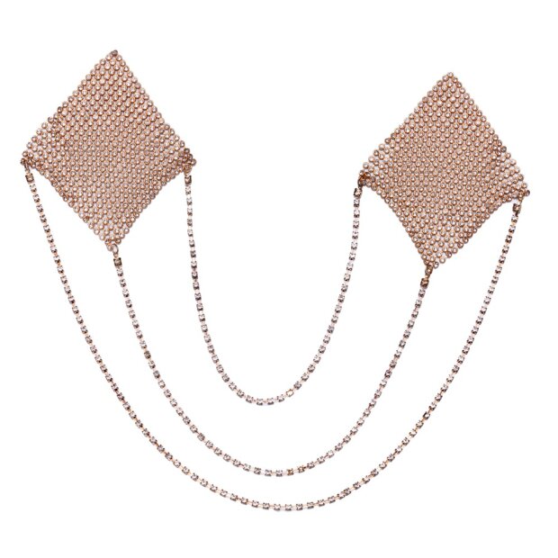 Cottelli Collection Diamant Nippel Aufkleber Mit 3 Verbindungsketten