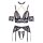 Abierta Fina Ensemble de lingerie avec chaînes noir S