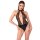 Noir Wetlook Body with Cut-Out and Glitter Black M