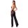 Noir Transparenter Overall mit Glitzer Schwarz XL