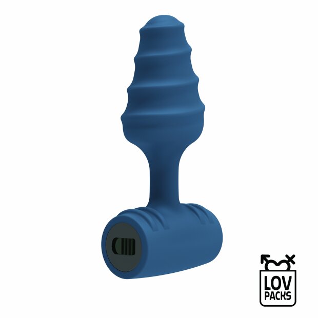 LOV Packs Intense Vibrating Butt Plug Mini Dark Blue