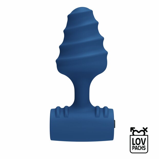 LOV Packs Intense Vibrating Butt Plug Mini Dark Blue