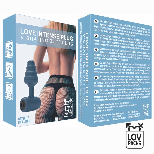 LOV Packs Intense Vibrating Butt Plug Mini Dark Blue