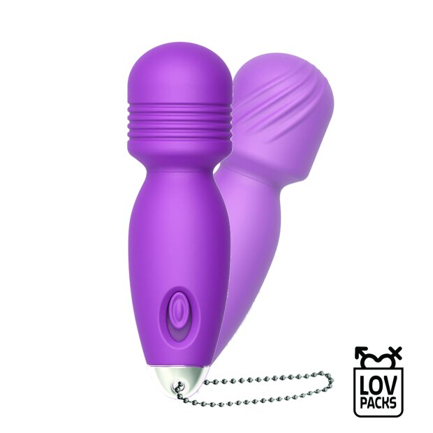 LOV Packs Love Massager Bullet Mini Wand Travel Size Purple