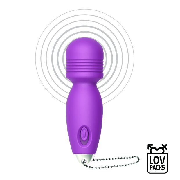 LOV Packs Love Massager Bullet Mini Wand Travel Size Purple