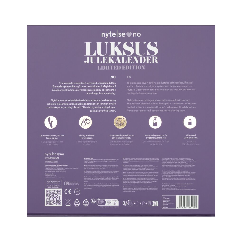 Nytelse Luksus Julekalender Limited Edition Adventskalender 2025, 219,99