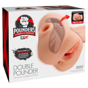 PDX Plus Pussy Pounder Vibrating Masturbator Beige 2.1 kg