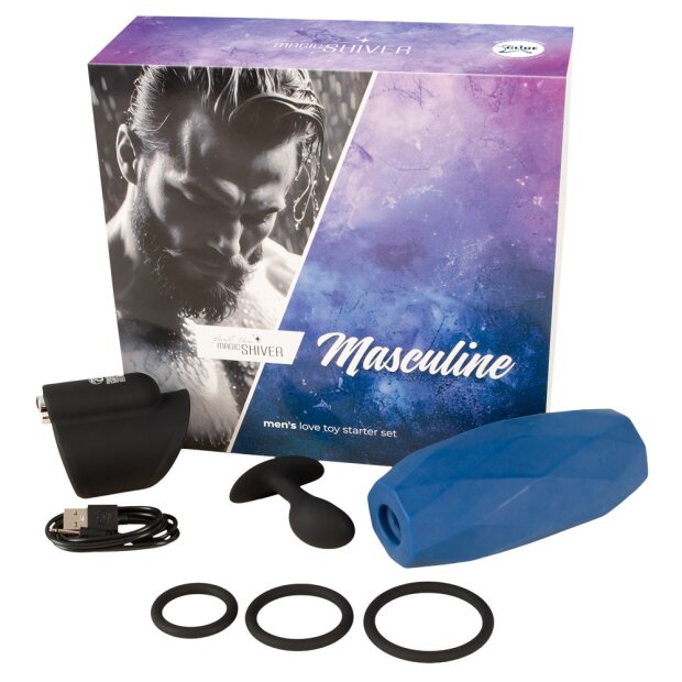 You2Toys Coffret de démarrage Love Toy Homme Masculine 4 pièces Noir Bleu