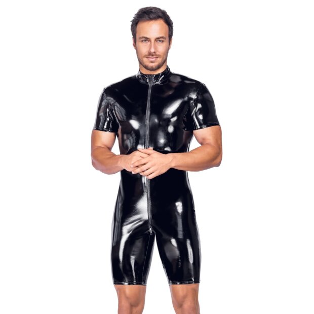 Black Level Kurzoverall aus Lack Schwarz M