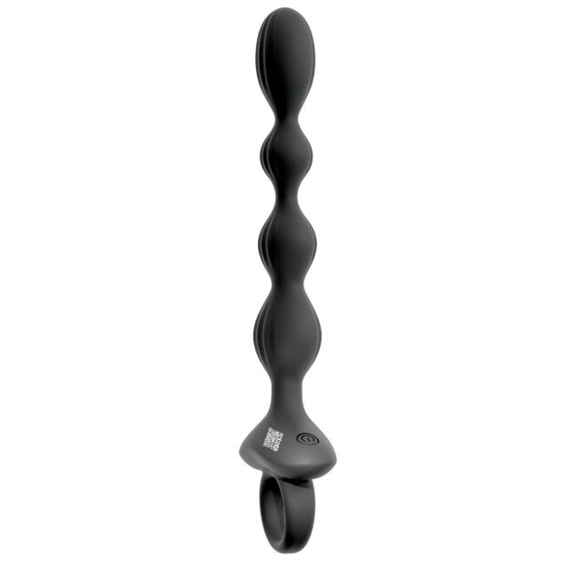 ANOS Perles Anales Flexibles avec Vibrations Sautillantes Noir 21,1 cm Ø 2,6 cm