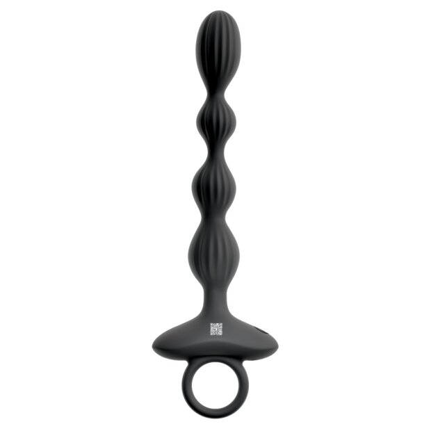 ANOS Perles Anales Flexibles avec Vibrations Sautillantes Noir 21,1 cm Ø 2,6 cm