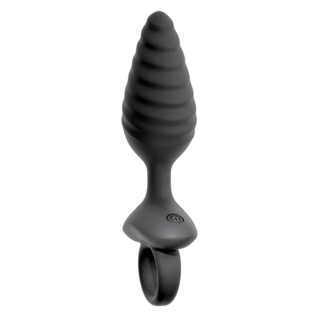 ANOS Flexible Anal Plug with Vibration Black Ø 3.4 cm