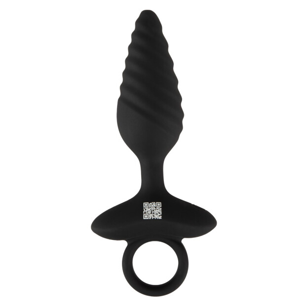 ANOS Flexible Anal Plug with Vibration Black Ø 3.4 cm