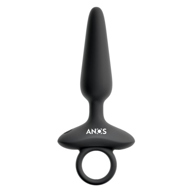 ANOS Flexible Anal Plug with Vibration Black Ø 2.6 cm