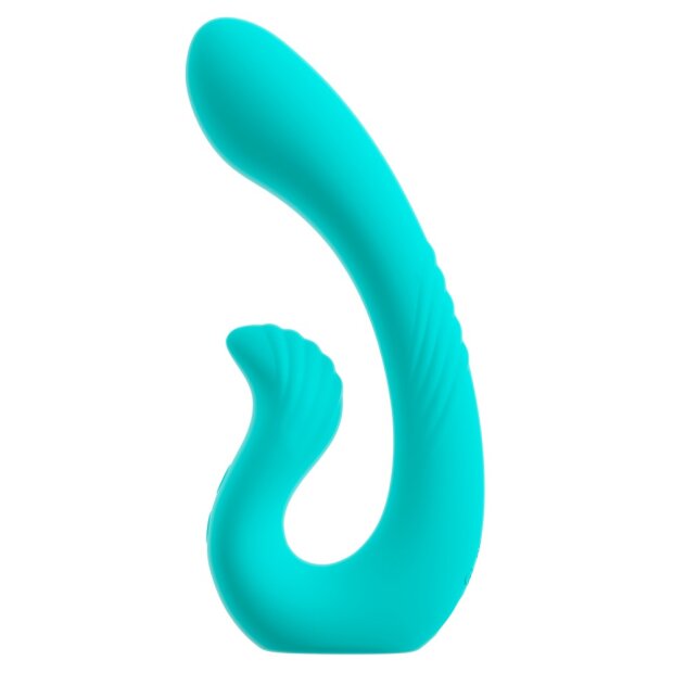 beau coeur Naira Flexibler Doppelvibrator Türkis 17,5 cm